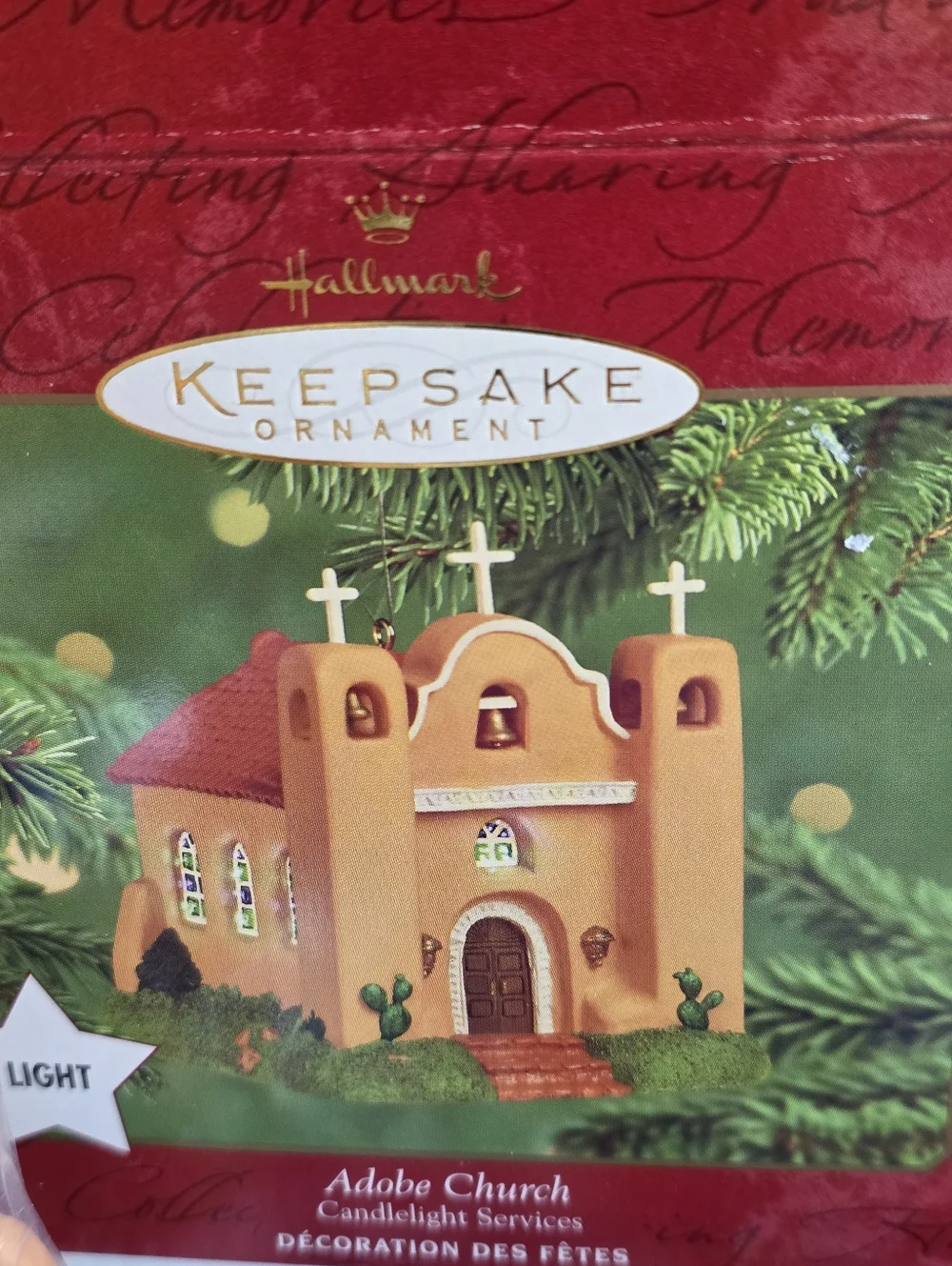 Hallmark Orange Mission Church Keepsake Ornament with Green Accents